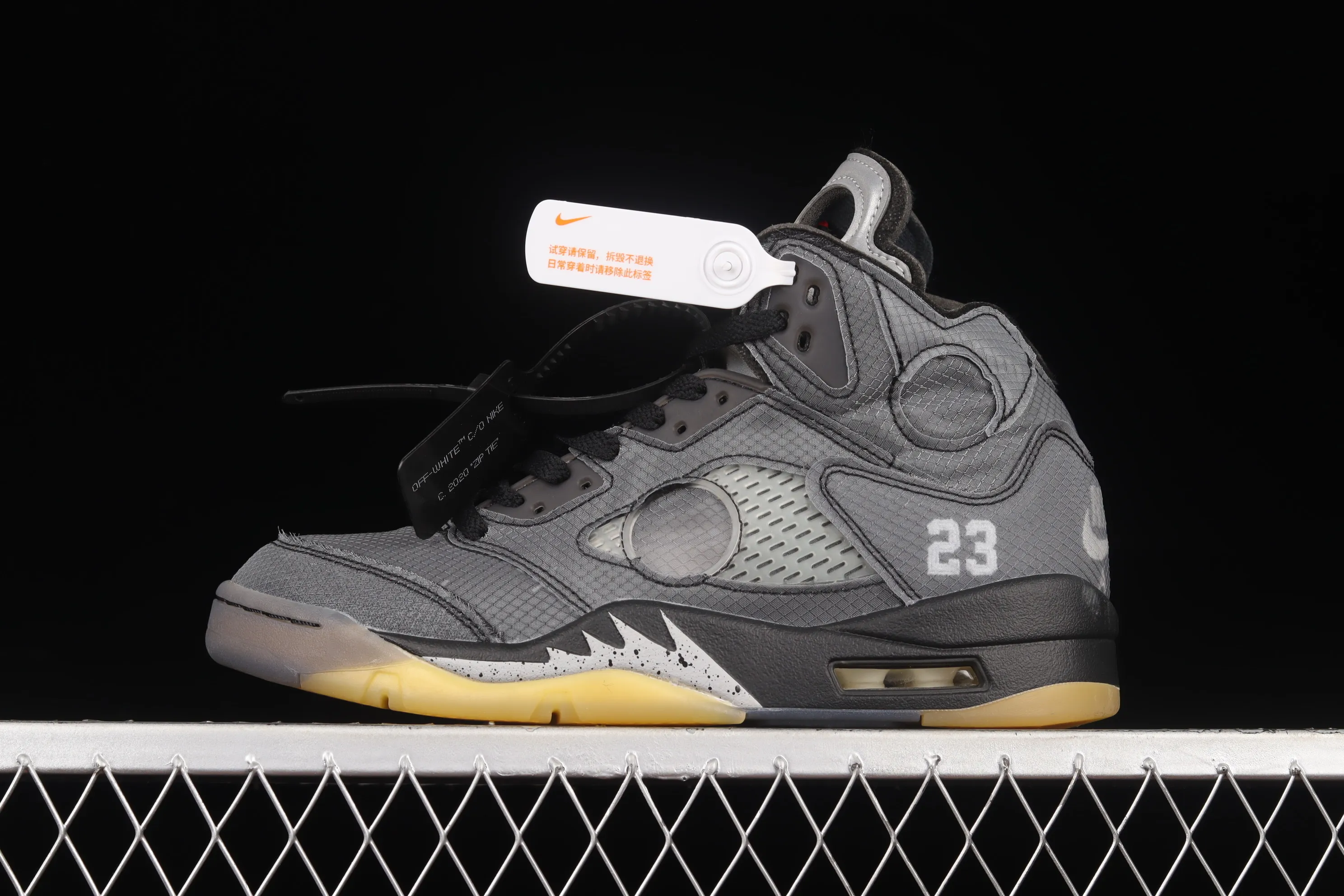 All Categories Air Jordan Jordan Series Basketball Shoes Air Jordan 5 Foreign Trade Version OF x Air Jordan 5 Retro SP AJ5 Joe 5 Black Sail 3M Reflective Basketball Shoes CT8480-001